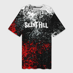 Женская длинная футболка Silenthill брызги красок