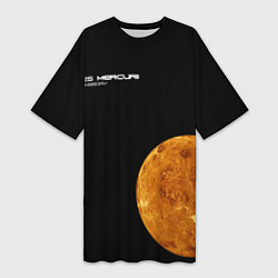 Женская длинная футболка Меркурий - dies mercurii
