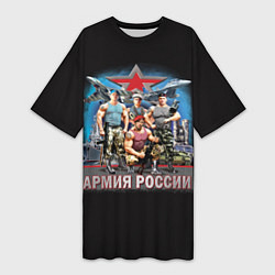 Женская длинная футболка Бойцы армии России