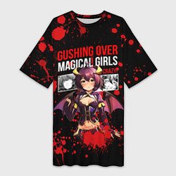 Футболка женская длинная Gushing over magical girls, цвет: 3D-принт