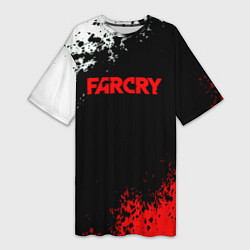 Женская длинная футболка Farcry текстура краски