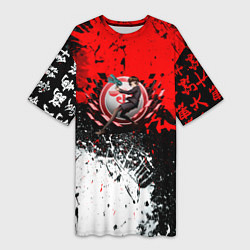 Женская длинная футболка Psychopass anime текстура