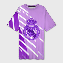 Женская длинная футболка Real Madrid текстура фк