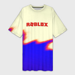 Женская длинная футболка Roblox краски текстура game