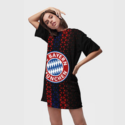 Футболка женская длинная Футбольный клуб Бавария, цвет: 3D-принт — фото 2