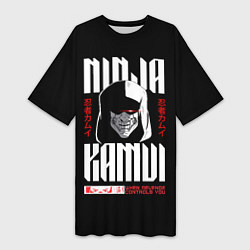 Женская длинная футболка Ninja Kamui Revenge controls you