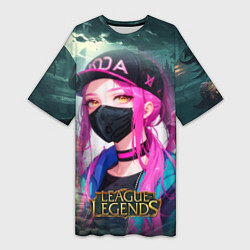 Женская длинная футболка League Of Legends Akali Kda