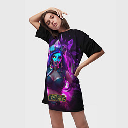 Футболка женская длинная League Of Legends Akali Kda, цвет: 3D-принт — фото 2