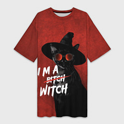 Футболка женская длинная I am witch, цвет: 3D-принт