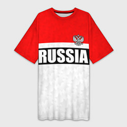 Женская длинная футболка Россия - униформа классическая с гербом