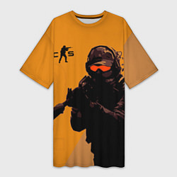 Женская длинная футболка Тактические стрелки наготове Counter-Strike 2