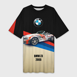 Женская длинная футболка Немецкий родстер BMW Z3