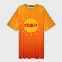 Футболка женская длинная Orange sunshine reggae, цвет: 3D-принт