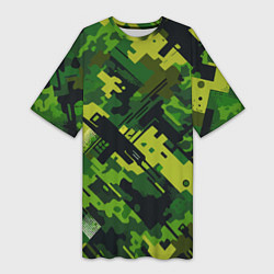 Женская длинная футболка Camouflage - pattern ai art