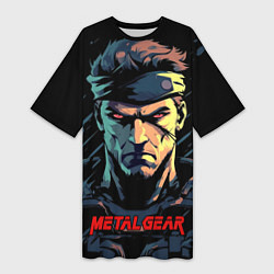 Женская длинная футболка Веном Снейк Metal gear game