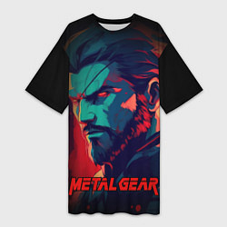 Женская длинная футболка Веном Снейк Metal gear game