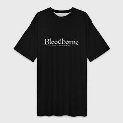 Футболка женская длинная Bloodborne logo, цвет: 3D-принт