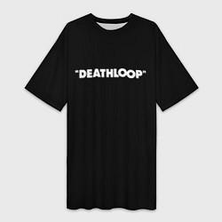 Женская длинная футболка Deathloop logo