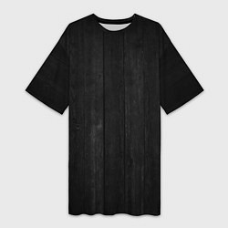 Женская длинная футболка Текстура темного паркета
