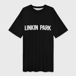 Женская длинная футболка Linkin park rock white