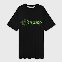 Женская длинная футболка Razer brend steel