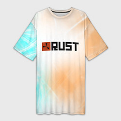 Женская длинная футболка RUST gradient