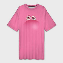 Женская длинная футболка Эмоция стыда - лицо крупное