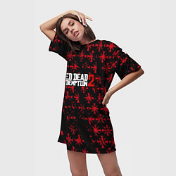 Футболка женская длинная Red dead redemption x farcry pattern, цвет: 3D-принт — фото 2