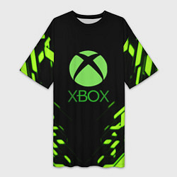 Женская длинная футболка Xbox кислотные плиты