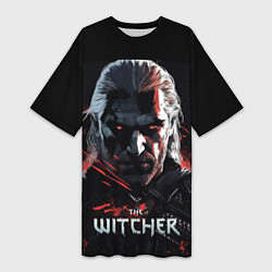 Женская длинная футболка The Witcher dark style