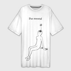 Футболка женская длинная Ментальный образ учителя, цвет: 3D-принт