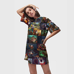 Футболка женская длинная Sniper Dota 2, цвет: 3D-принт — фото 2