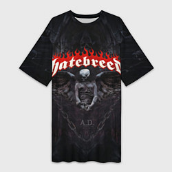 Женская длинная футболка Hatebreed hardcore