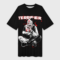 Футболка женская длинная Terrifier clown Art, цвет: 3D-принт
