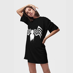Футболка женская длинная Venom - logo, цвет: 3D-принт — фото 2