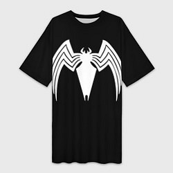 Футболка женская длинная Venom - spider logo, цвет: 3D-принт