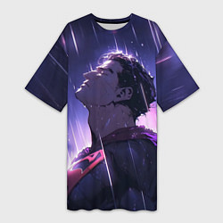 Женская длинная футболка Superman - Neon rain