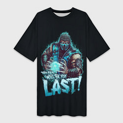 Женская длинная футболка Sub-zero - Mortal Kombat