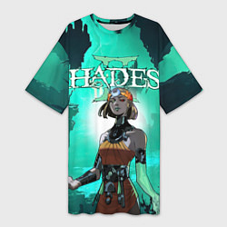 Женская длинная футболка Мелиноя в подземелье - Hades 2