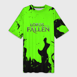 Женская длинная футболка Lord of the fallen flame