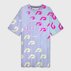 Женская длинная футболка Starfield x nfs