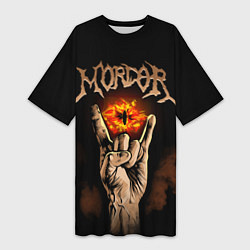 Женская длинная футболка Рок Мордор