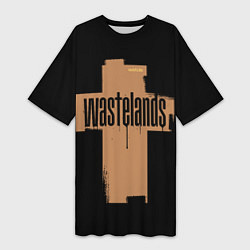 Женская длинная футболка Гранжевый крест