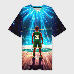 Женская длинная футболка Двадцатый из Бостон Селтикс