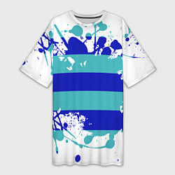 Женская длинная футболка Капли краски