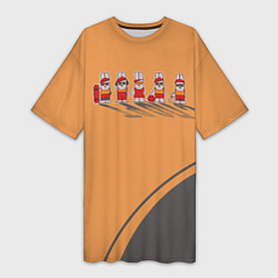 Женская длинная футболка Пять спортивных кроликов