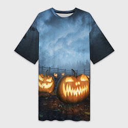 Футболка женская длинная Костюмы для halloween, цвет: 3D-принт