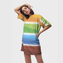 Футболка женская длинная Просвет, цвет: 3D-принт — фото 2