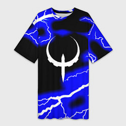 Женская длинная футболка Quake молнии шторм