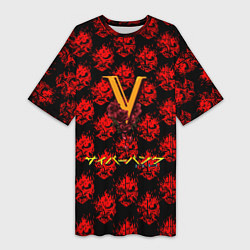 Женская длинная футболка Samurai cyberpunk